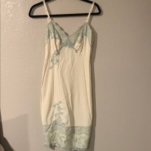 Vintage Rogers Elegant Lace Trim Slip Dress